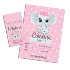 Kit imprimible deco básico elefante bebe - tienda online