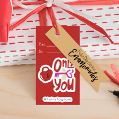 Etiquetas tags imprimibles San Valentín con tu marca emprendedora - comprar online