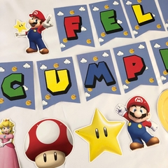 Kit decoración cumpleaños Mario Bros en internet