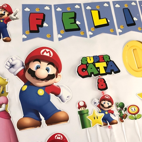 Kit decoración cumpleaños Mario Bros