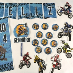 Kit decoración cumpleaños Motocross racing - comprar online