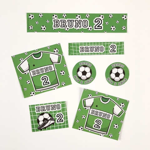 Combo 50 etiquetas personalizadas para Candy Bar Futbol