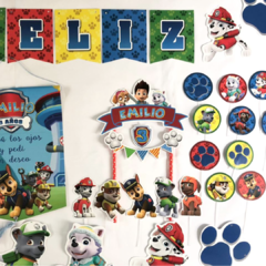 Kit decoración para cumpleaños Paw Patrol