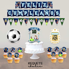 Kit cumpleaños deco mini Selección Argentina Futbol