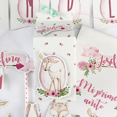 Kit decoración para cumpleaños Animales del bosque Boho 2