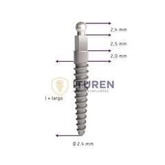 Implante Transitorio I.t. Ø2.40mm Byw Implantes