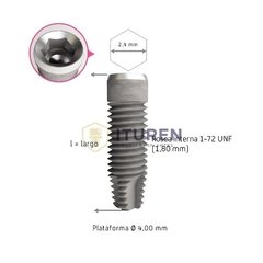 Implante Cilíndrico Hex Int S/ Montura Cir Ø3.75mm Byw Implantes