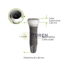 Implante Mei Cono Morse Ø3,25mm Conex. Int. Byw Implantes