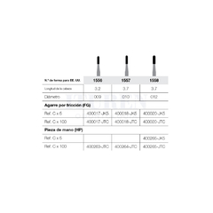 Fresa Carburo de Tungsteno Cilíndrica Redondeada Dentada para Turbina FG JET (varias medidas) - comprar online