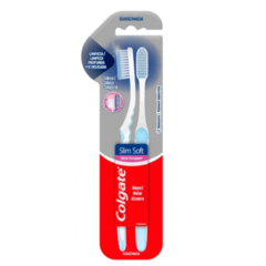 Cepillo Dental Slim Soft Ultra Compact Pack x 2 Colgate