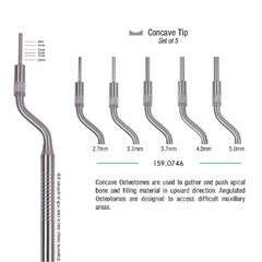 Kit 5 Osteótomos Angulados Cóncavos Medisporex en internet