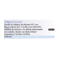 Micro Tornillo Closa P/ Ajuste De Coronas Por Palatino TOR-CLO Byw Implantes - comprar online