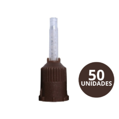 50 Puntas mezcladoras marrones para Rebilda Easydent