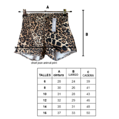 SHORT JEAN ANIMAL PRINT en internet