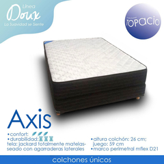 Sommier y Colchón Topacio Axis doux 190 x 140 X 26 cm - comprar online