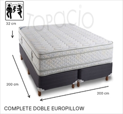 Sommier Topacio Complete Doble EuroPillow Doux 200x200x32 cm