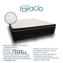 Sommier Topacio Soften resortes Pocket enfundados 2 Plazas 190x140x27 - comprar online