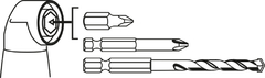 Cabezal portabrocas y puntas angular 90º KWB - Tienda Einhell