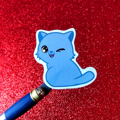 Plancha de Stickers: Gato Gris - All About Cats
