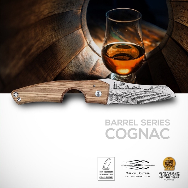 Cortador charutos LES FINES LAMES Le Petit barrel cognac