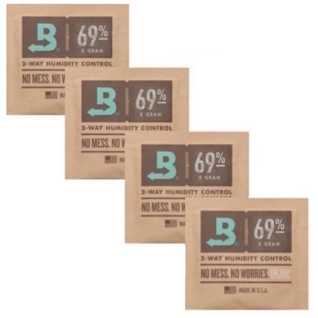 BOVEDA 69% - 8g kit c/4un umidificador charutos alimentos