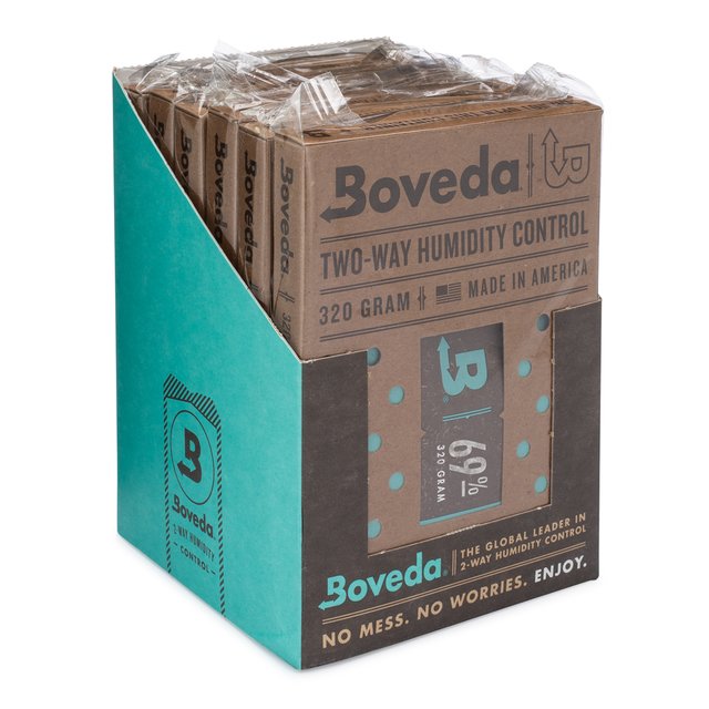 BOVEDA 69% - 320g c/6un umidificador charutos alimentos