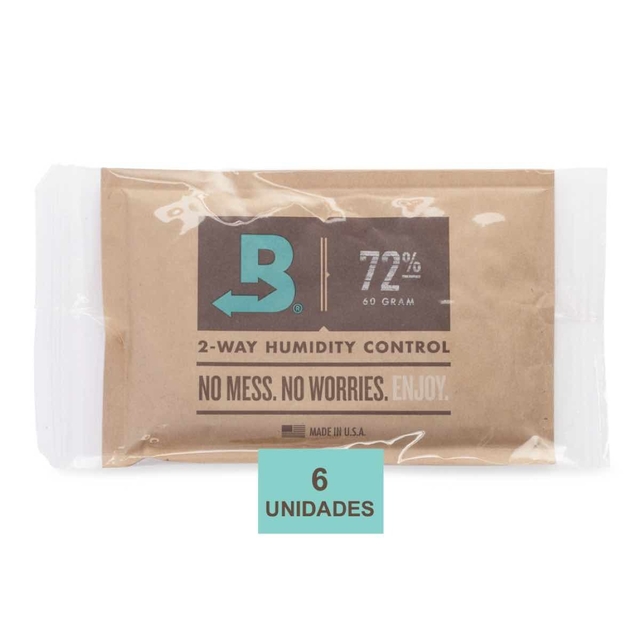 BOVEDA 72% - 60g kit c/6un umidificador charutos