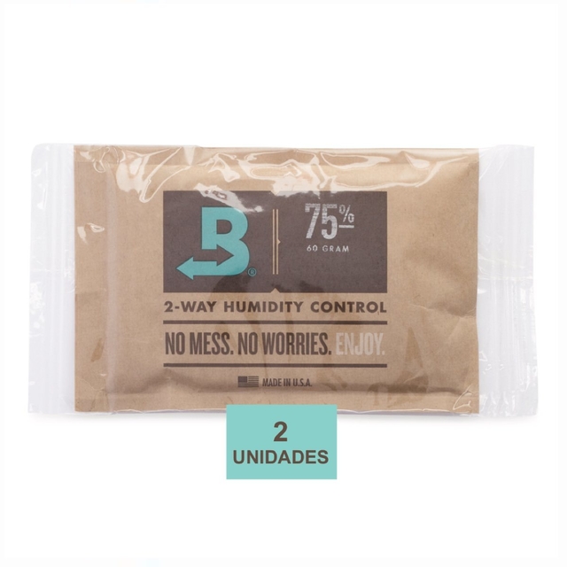 BOVEDA 75% - 60g kit c/2un umidificador charutos