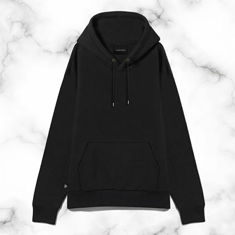 Buzo canguro negro liso sale