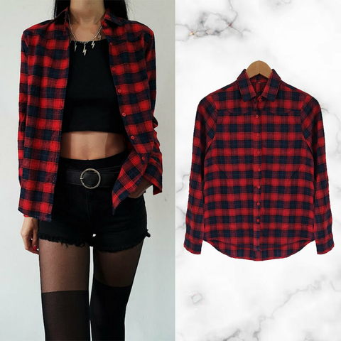 Camisa Cuadrille Viyela Escocesa Ohkawaii