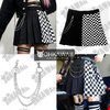 Pollera Tokyo Skirt Tableada Bicolor Checker Cadena Doble