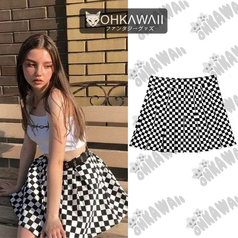 Pollera Kanagawa Skirt Tableada Checkered Aesthetic