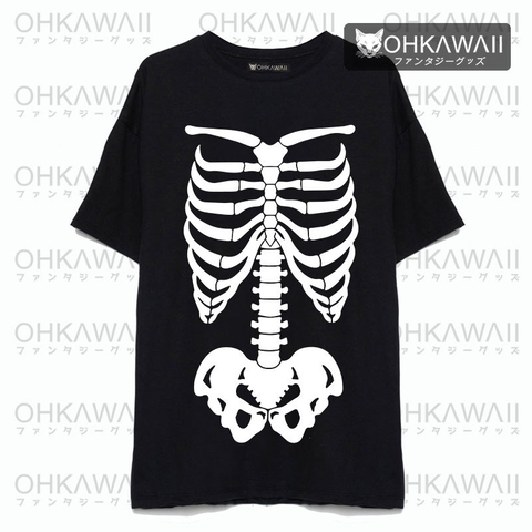 Skeleton Bones Remeron Unisex Algodon Aesthetic