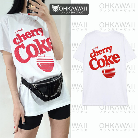 Cherry Coke Remeron Unisex Algodon Aesthetic Kawaii