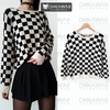 Sweater Bremer Checker Jacquard Aesthetic