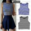 Top Rayas Morley Striped Sin Mangas Kawaii