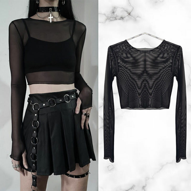 Body tul negro manga larga sale