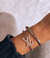 Bracelete Liso com Detalhes Ródio Branco - comprar online