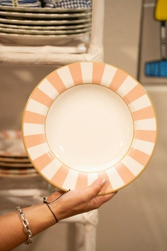 Plato Stripe Rosa - Lado C Deco