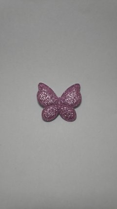 Borboleta com Glitter Lilas