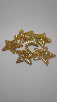 Estrela de Glitter Dourado