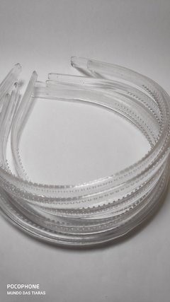 Tiara Pente Cristal Transparente 10mm (Polianna) 6 peças