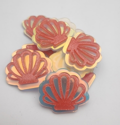 Aplique Concha do Mar holográfica Candy Colors - Mundo das Tiaras