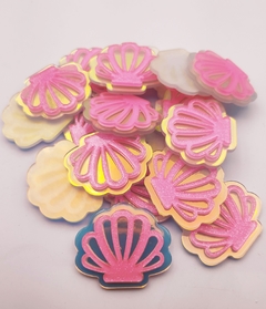 Aplique Concha do Mar holográfica Candy Colors - loja online