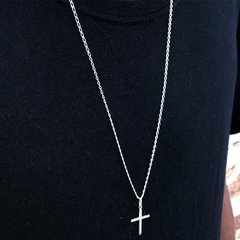 Corrente Elo Aberto 2mm + Pingente de Crucifixo | Prata 925 - comprar online