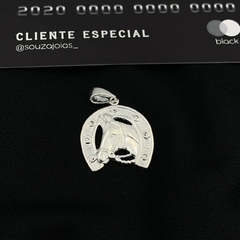 CORRENTE GRUMET 3,5MM + PINGENTE FERRADURA M | PRATA 925 - comprar online