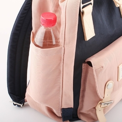 Mochila Himawari Urbana Retro Calidad Gris y Rosa