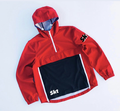 Anorak rojo cierre blanco SKT liviano - comprar online