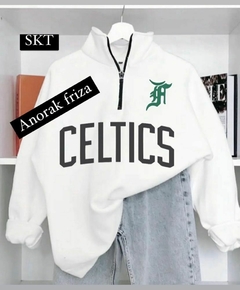 Anorak friza celtics blanco