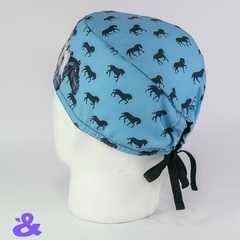 Gorro Tela Antifluido Caballos Siluetas - comprar online